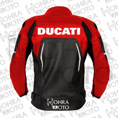 Ducati 1.3mm Cowhide Leather Motorcycle Jacket Unisex Motorbike Jacket