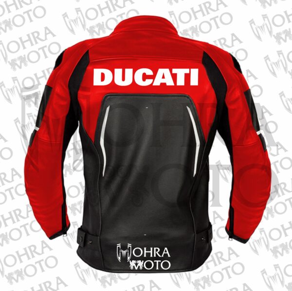 Ducati 1.3mm Cowhide Leather Motorcycle Jacket Unisex Motorbike Jacket - Image 2
