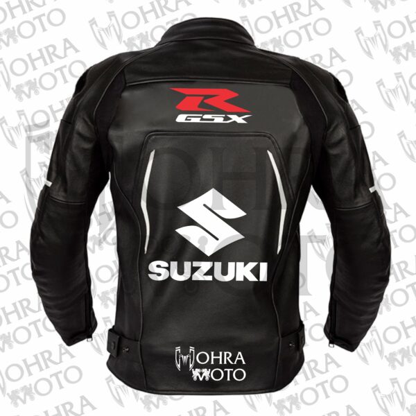 Suzuki GSXR 1.3mm Cowhide Leather Motorcycle Jacket Unisex Motorbike Jacket - Image 2