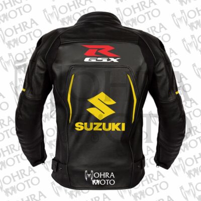 Suzuki GSXR 1.3mm Cowhide Leather Motorcycle Jacket Unisex Motorbike Jacket