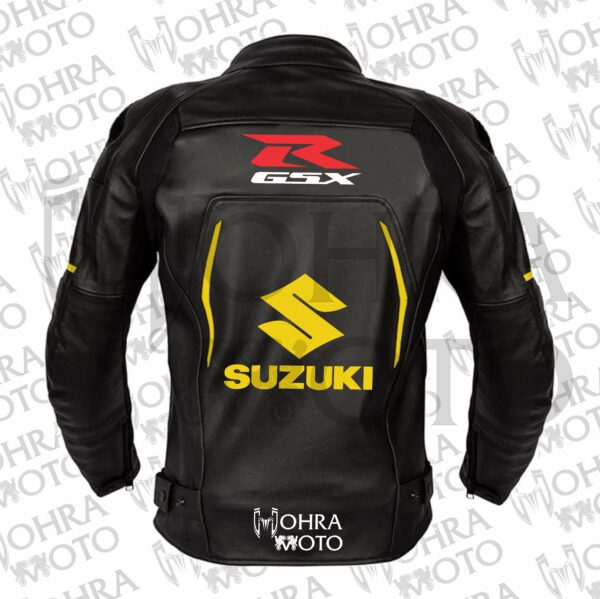Suzuki GSXR 1.3mm Cowhide Leather Motorcycle Jacket Unisex Motorbike Jacket - Image 2