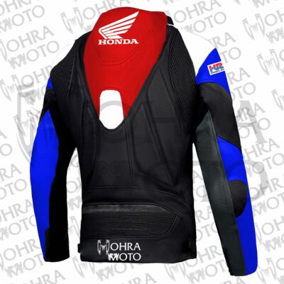 2025 Honda HRC 1.3mm Cowhide Leather Motorcycle Jacket Unisex Motorbike Jacket