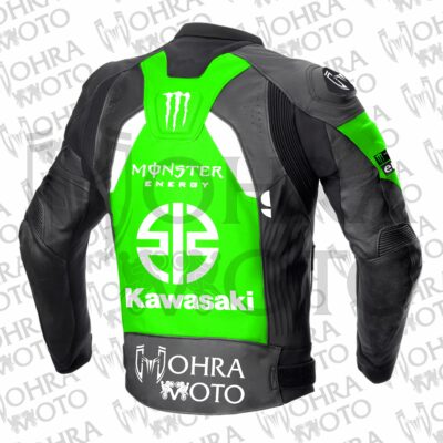 2025 Kawasaki Ninja 1.3mm Cowhide Motorcycle Jacket Unisex Motorbike Jacket